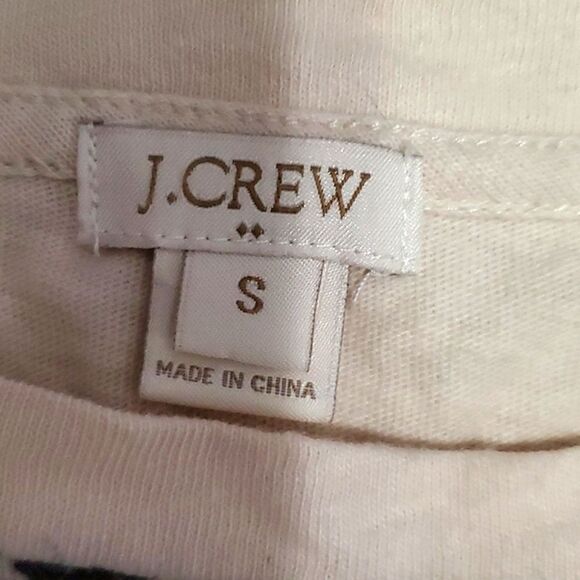 J Crew Factory Cream & Black Boho Floral Embroidered Fitted Knit Sweater - Picture 8 of 9